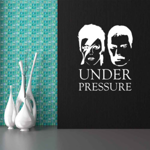 GLIX Queen & David Bowie - Under Pressure - samolepka na zeď Bílá 60x50 cm