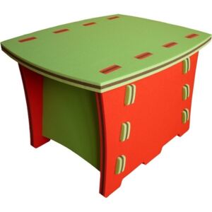 Pěnový stoleček - Zeleno-červená