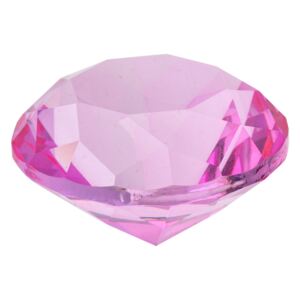 Růžový skleněný krystal - 4 cm