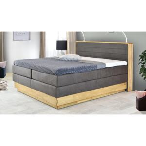 Dubová postel boxspring s úložným prostorem včetně matrací, Moneta 160 Moneta