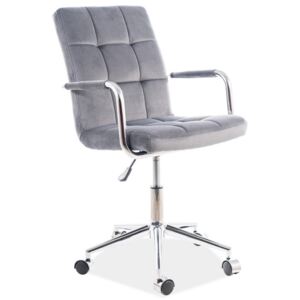Casarredo Kancelářská židle Q-022 VELVET šedá