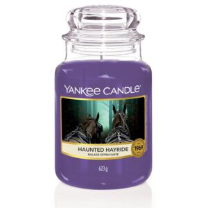 Yankee Candle - vonná svíčka Haunted Hayride 623g (Strašidelná jízda na voze se senem. Tajemná temnota svěžího lesa.)