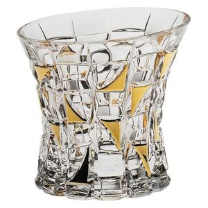 Crystal Bohemia PATRIOT GOLD sklenice na whisky 200 ml, 6 ks