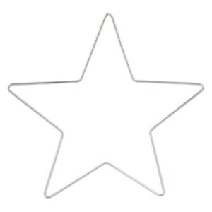 Ego dekor Hvězda stříbrná kovová hladká S 22cm