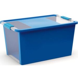 Plastový úložný box KETER Bi Box L s víkem 40l, modrý