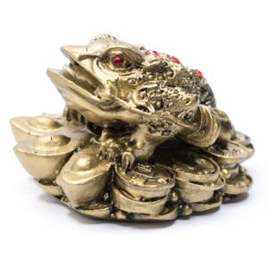 Třínohá žába s ingoty - soška Feng shui