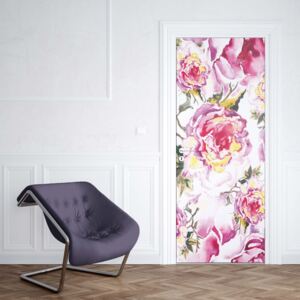 GLIX Fototapeta na dveře - Vintage Flowers | 91x211 cm