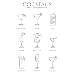 Ilustrace Cocktails, Martina Pavlova