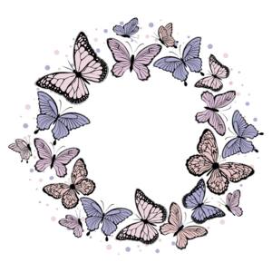 Ilustrace Butterfly wreath, Martina Pavlova