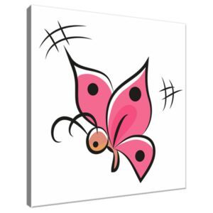 Obraz na plátně Růžový motýlek 30x30cm 2827A_1AI