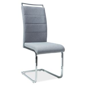 Jídelní čalouněná židle H-441 látka šedá, kov chrom