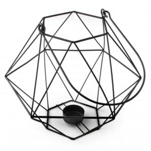 Geometrická kovová lucerna černá Mondex HTOP7024