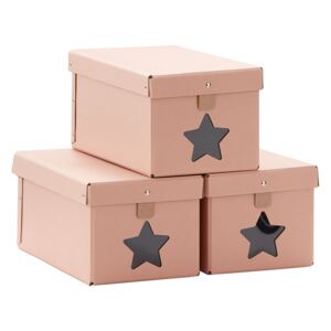 Krabice na boty 3ks Pink - růžová