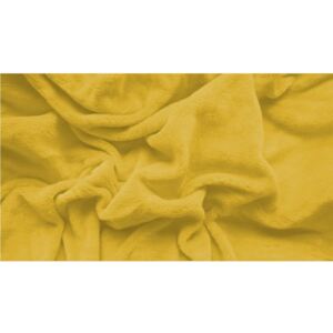 JAHU colections PROSTĚRADLO MIKROPLYŠ Comfort 180x200cm - žluté