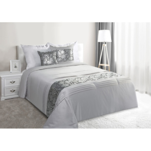 Luxusní saténový přehoz na postel CHERYL 220x240 cm stříbrná Mybesthome