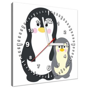 Tištěný obraz s hodinami Tučňáci ZP4147A_1AI