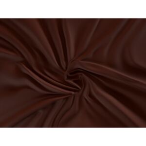 Saténové prostěradlo (220 x 200 cm) - tm. hnědé / čokoládové