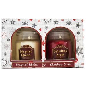 Sada 2ks vonných svíček Magical Winter + Christmas scent, 2x 85 g