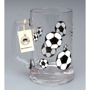 Nápojové sklo - půllitry fotbalový míč