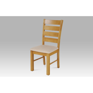 Jídelní židle, barva dub / potah béžový WDC-181 OAK2