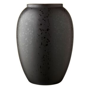 Černá kameninová váza Bitz Basics Black, výška 20 cm