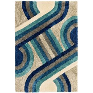 Kusový koberec Cure Blue Retro Rozměry: 160x230 cm