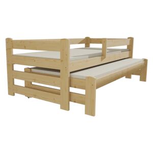 Dětská postel s výsuvnou přistýlkou DPV 001 80 x 190 cm moření dub