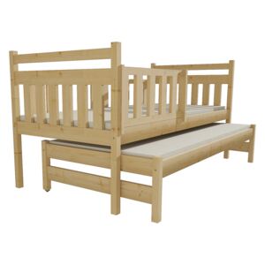 Dětská postel s výsuvnou přistýlkou DPV 004 90 x 180 cm moření dub