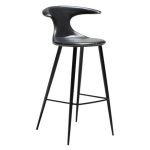 Černá barová židle z eko kůže DAN–FORM Denmark Flair, výška 100 cm
