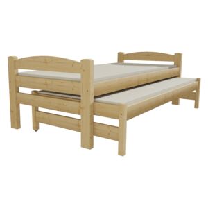 Dětská postel s výsuvnou přistýlkou DPV 010 80 x 180 cm moření dub