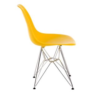Jídelní židle P016 PP inspirovaná DSR žlutá