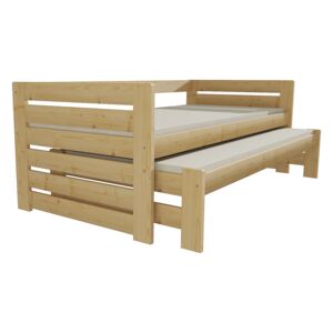 Dětská postel s výsuvnou přistýlkou DPV 011 80 x 180 cm moření dub