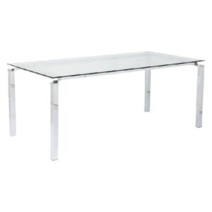Lorenco písací stôl 180x90 cm, sklo/chróm