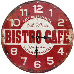 Sifcon Nástěnné hodiny "BISTRO CAFE", 40cm