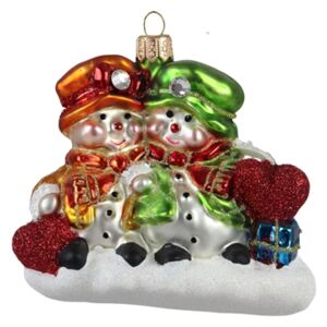 Vánoční figurka sněhuláčci s dárky