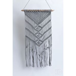 Trimakasi Macrame závěs na zeď - Simple - Šedá
