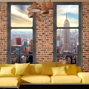 Samolepící fototapeta - Pohled z okna: New York - The view from the window: New York + zdarma lepidlo - 196x140