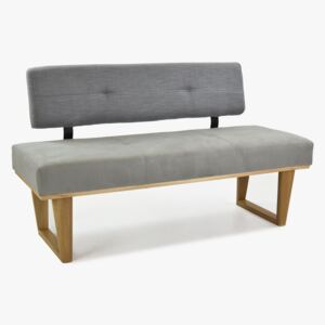Moderní lavice šedá látka 150 cm, Colmar