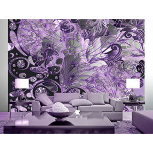 *Tapeta perlové květy - fialová (400x280 cm) - Murando DeLuxe