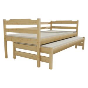 Dětská postel s výsuvnou přistýlkou DPV 014 80 x 180 cm moření dub
