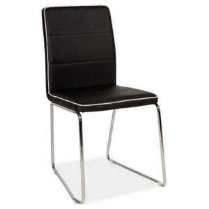 H-210 Jídelní židle, černá eko/chrom
