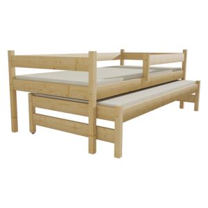 Dětská postel s výsuvnou přistýlkou DPV 017 80 x 180 cm moření dub