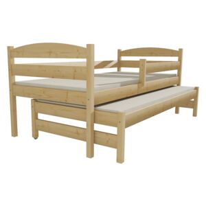 Dětská postel s výsuvnou přistýlkou DPV 018 80 x 180 cm moření dub