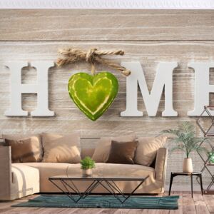 Samolepící fototapeta - Home Heart (zelená) - Home Heart + zdarma lepidlo - 196x140