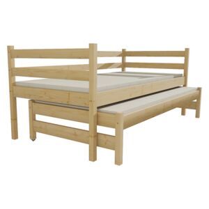 Dětská postel s výsuvnou přistýlkou DPV 021 80 x 180 cm moření dub