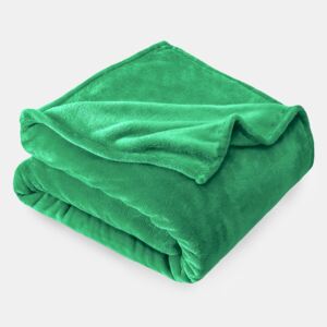 Mikroplyšová deka zelená