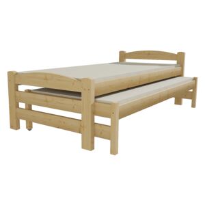 Dětská postel s výsuvnou přistýlkou DPV 025 80 x 180 cm moření dub