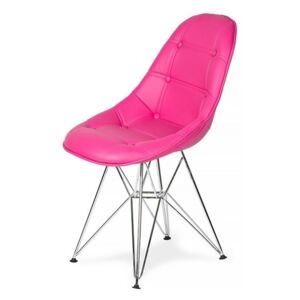Židle Eko Silver tmava růžová T18
