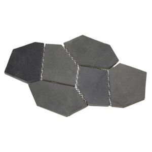 ALFIstyle Kamenná dlažba, černá břidlice, tloušťka 1,5-2,5cm, BL101 - VZOREK