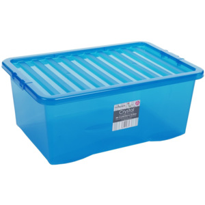 WHAM Box s víkem Crystal 45L - modrá